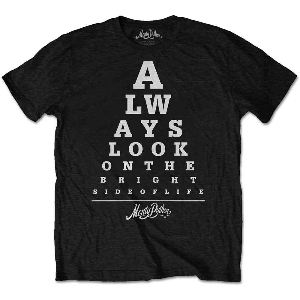 Monty Python - Bright Side Eye Test Heren Tshirt - Zwart